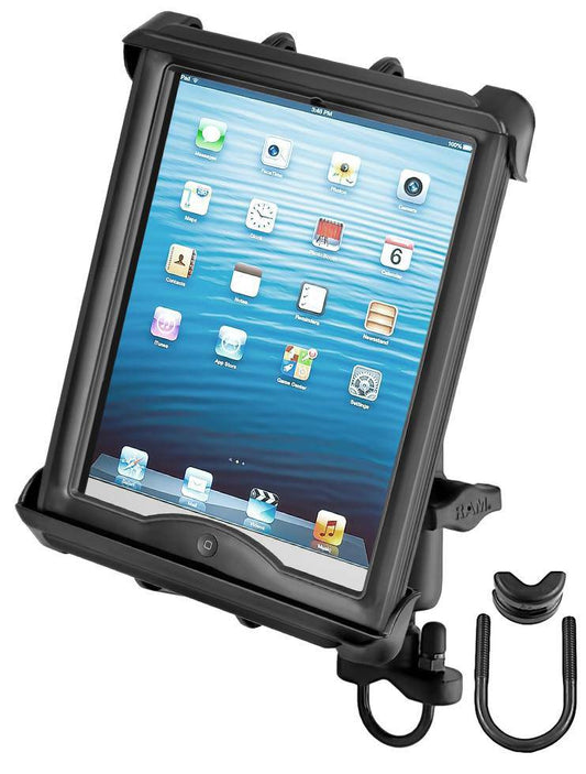 RAM-B-149Z-TAB8U - RAMÂ® Tab-Titeâ„¢ Handlebar U-Bolt Mount for Large Tablets with Cases - Bikerr