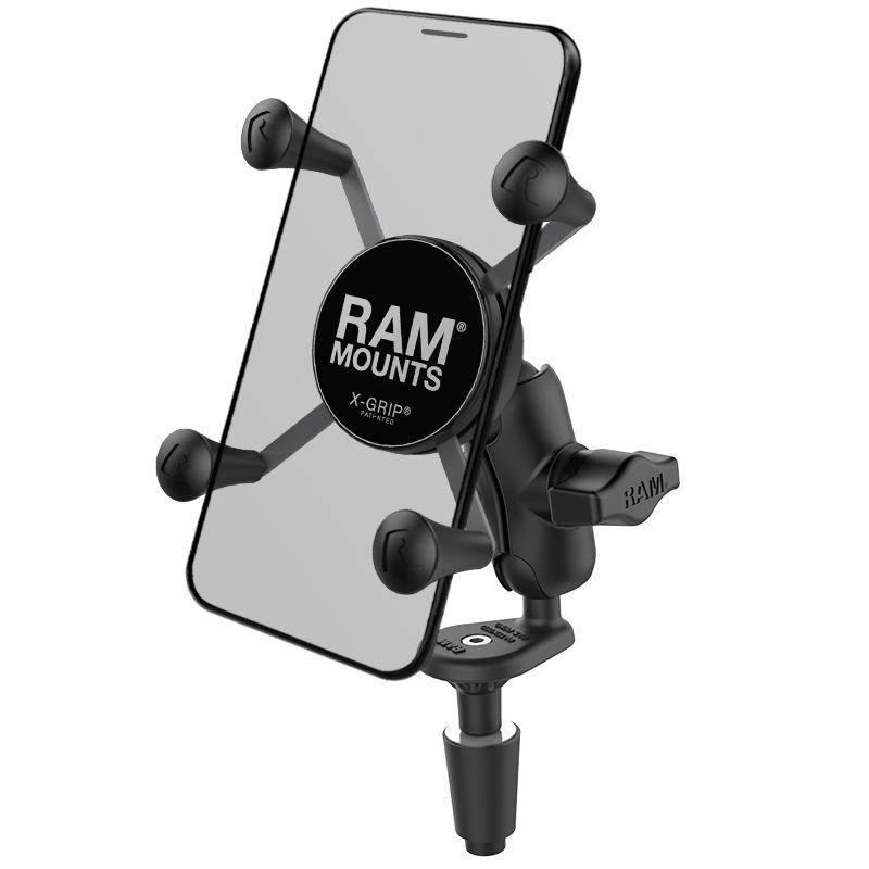 RAM-B-176-A-UN7U - RAMÂ® X-GripÂ® Phone Holder with Motorcycle Fork Stem Base - Bikerr