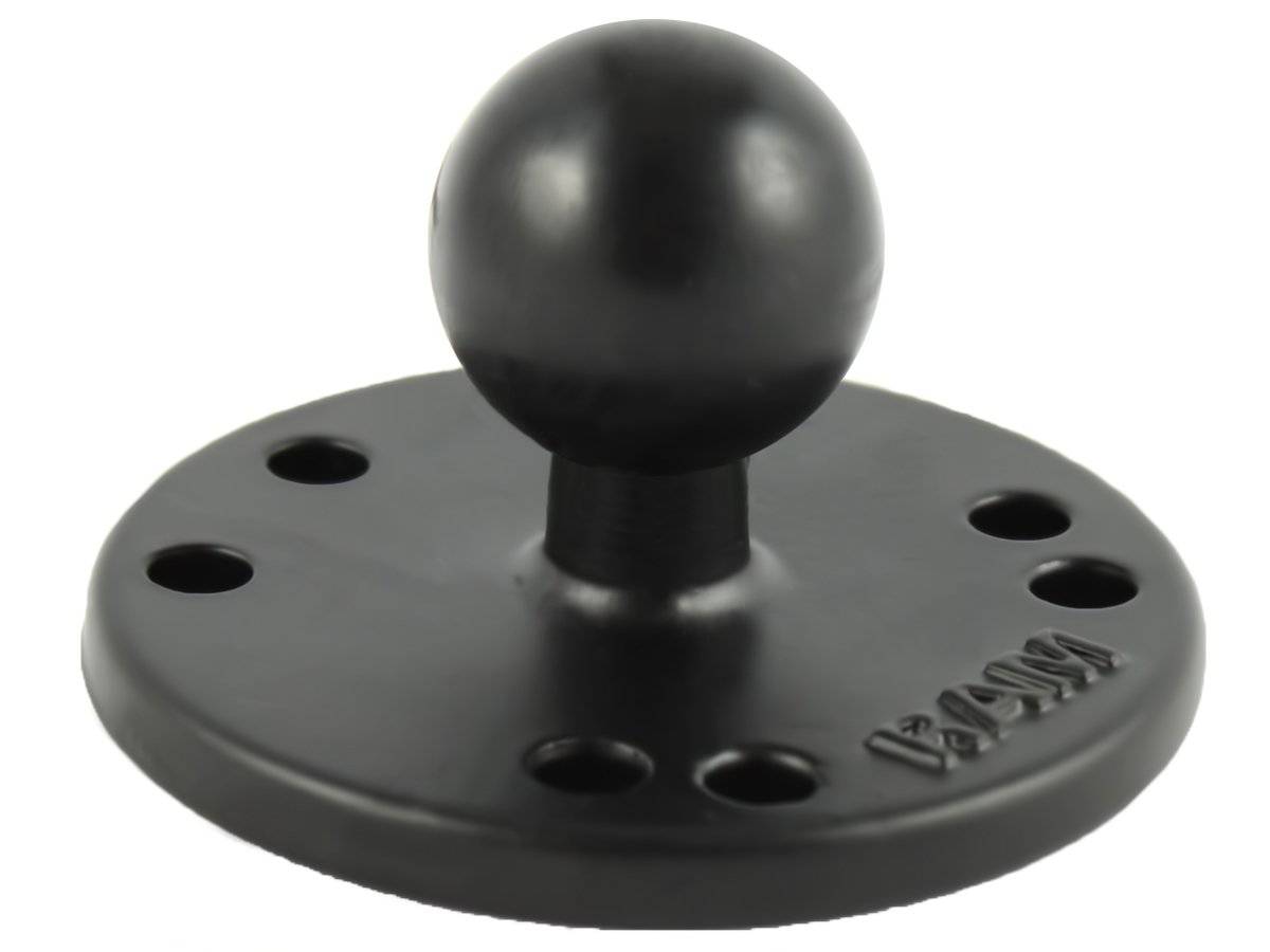 RAM-B-202U - RAMÂ® Round Plate with 1" Ball - Bikerr
