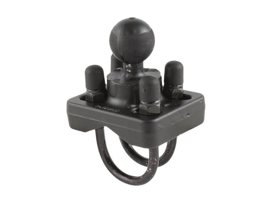 RAM-B-235U - RAMÂ® Double U-Bolt Ball Base for 1" - 1.25" Rails - Bikerr