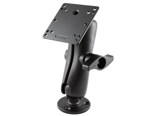 RAM-D-101U-246 - RAM D Size 2.25" Ball Mount with 3.68" Round Plate & 4.75" Square Plate VESA 75mm and 100mm Hole Patterns - Bikerr