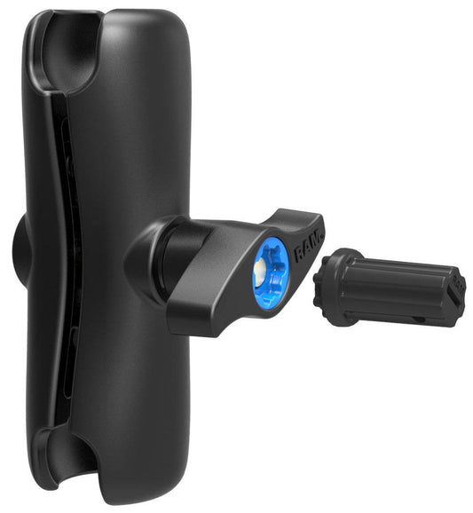 RAM-D-201-SU - RAM Double Socket Arm with Pin-Lockâ„¢ Security Nut and Key Knob for D Size 2.25" Balls - Bikerr