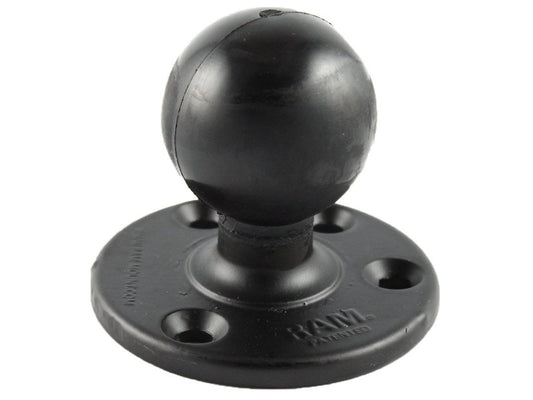 RAM-D-202U - RAM 3.68" Diameter Round Plate with D Size 2.25" Ball - Bikerr