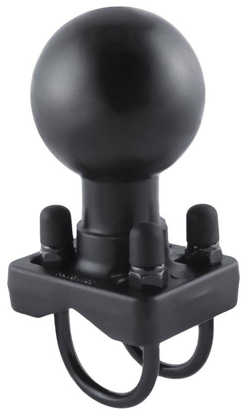RAM-D-235U - RAM Double U-Bolt Base with D Size 2.25" Ball for Rails from 0.75" to 1.25" in Diameter - Bikerr