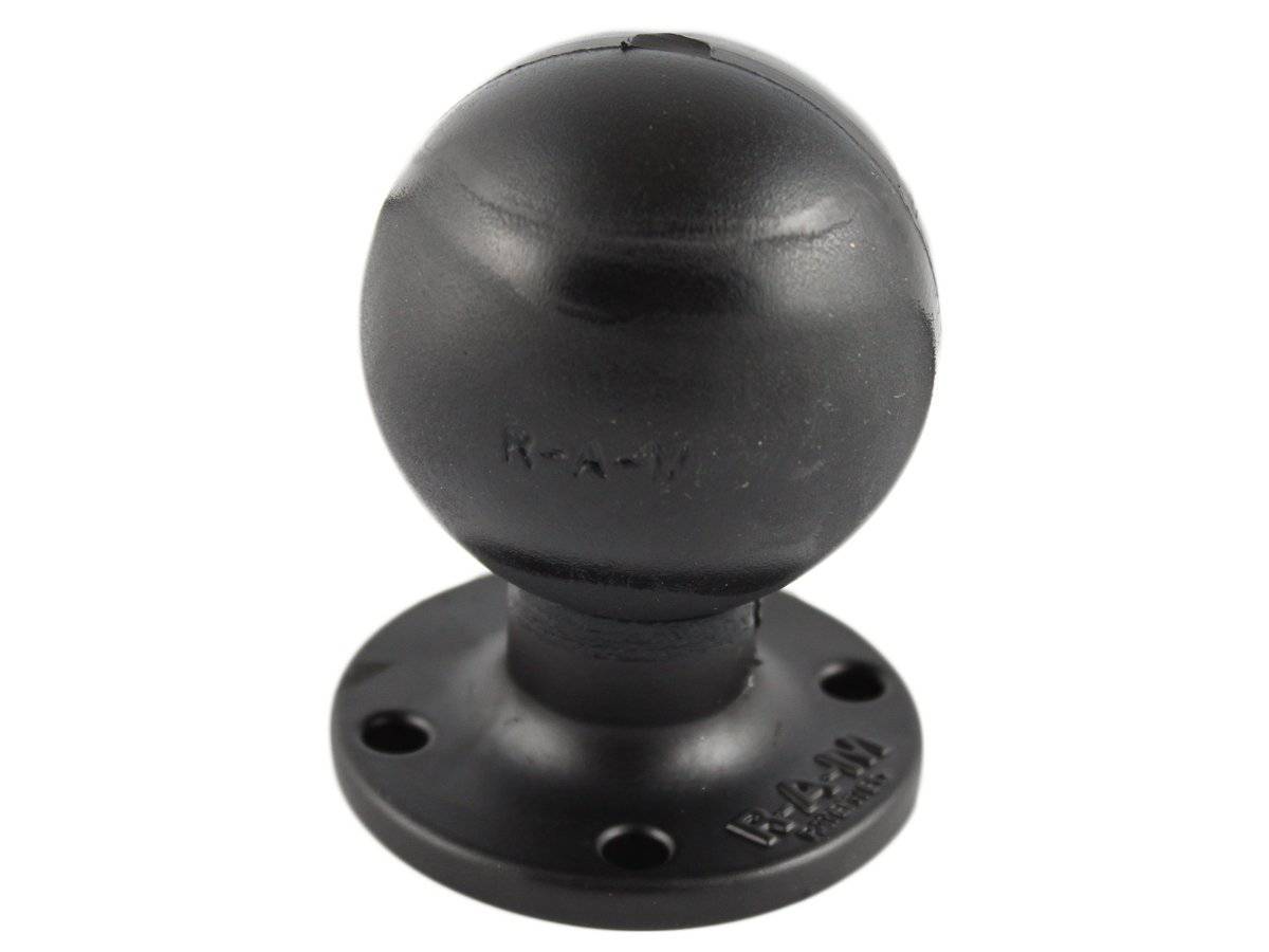 RAM-D-254U - RAM 2.4375" Diameter Round Base with 2.25" Ball (Universal AMPs Hole Pattern) - Bikerr