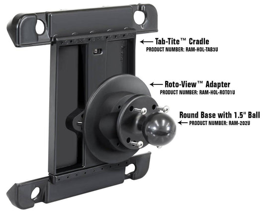 RAM-HOL-ROTO1U - RAM Roto-Viewâ„¢ Adapter Plate - Bikerr