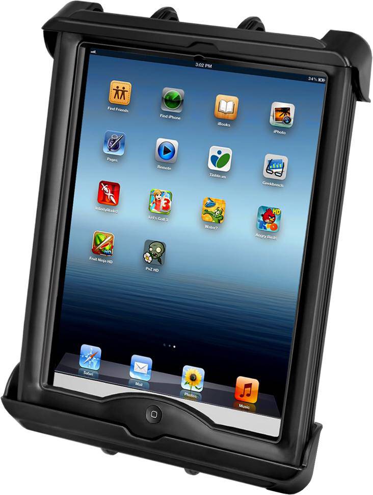 RAM-HOL-TAB17U - RAM Tab-Titeâ„¢ Universal Clamping Cradle for the Apple iPad with LifeProof & Lifedge Cases - Bikerr