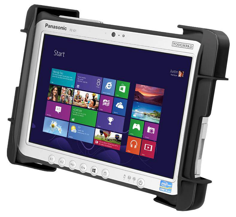 RAM-HOL-TAB19U - RAM Tab-Titeâ„¢ Universal Spring Loaded Cradle for the Panasonic Toughpad FZ-G1 - Bikerr