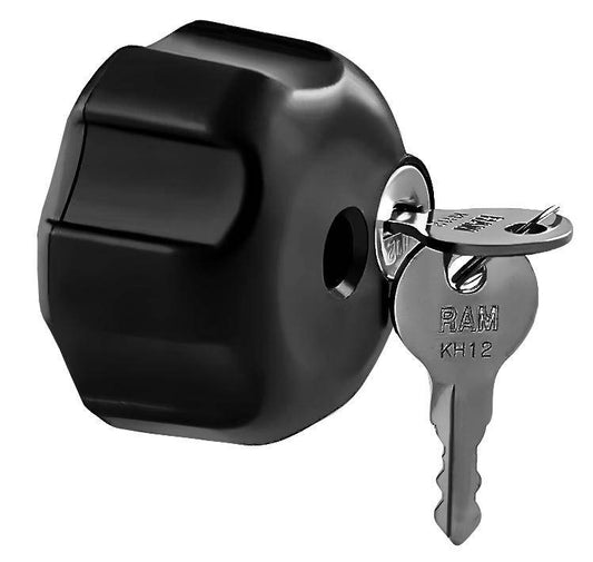 RAM-KNOB3LU - RAM Locking Knob with 1/4-20 Brass Hole for B Size Arms - Bikerr
