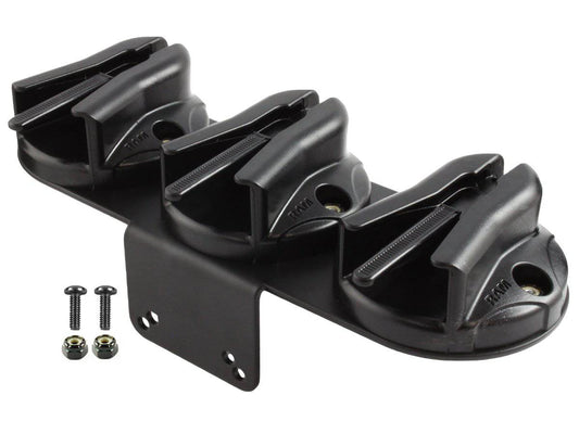 RAM-VC-MC3 - RAM Tough-Boxâ„¢ Console Triple Microphone Clip Base with 90 Degree Mounting Bracket - Bikerr