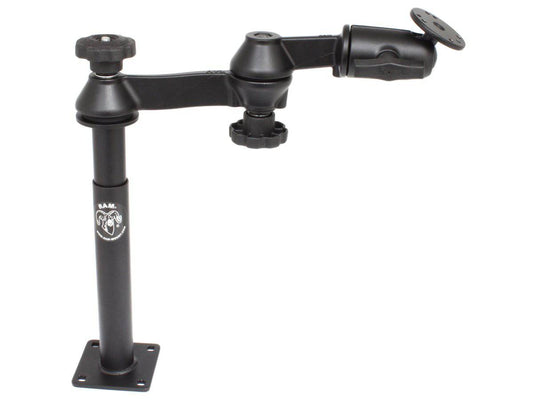 RAM-VP-SW1-89 - RAM Double Swing Arm with 8" Male Tele-Poleâ„¢, 9" Female Tele-Poleâ„¢ & 2.5" Round Base (AMPs Hole Pattern) - Bikerr