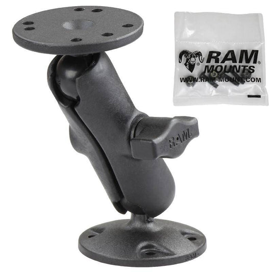 RAP-B-101U-G4 - RAM 1" Diameter Ball Mount with Standard Length Double Socket Arm and Hardware for Garmin Devices - Bikerr