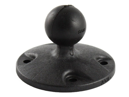 RAP-B-202U - RAM 2.5" Composite Round Base with the AMPs Hole Pattern & 1" Ball - Bikerr