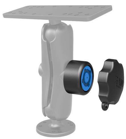 RAP-S-KNOB5-4U - RAM 4 Pin-Lockâ„¢ Security Knob and Key Knob for 1.5" Diameter C Size Arm - Bikerr