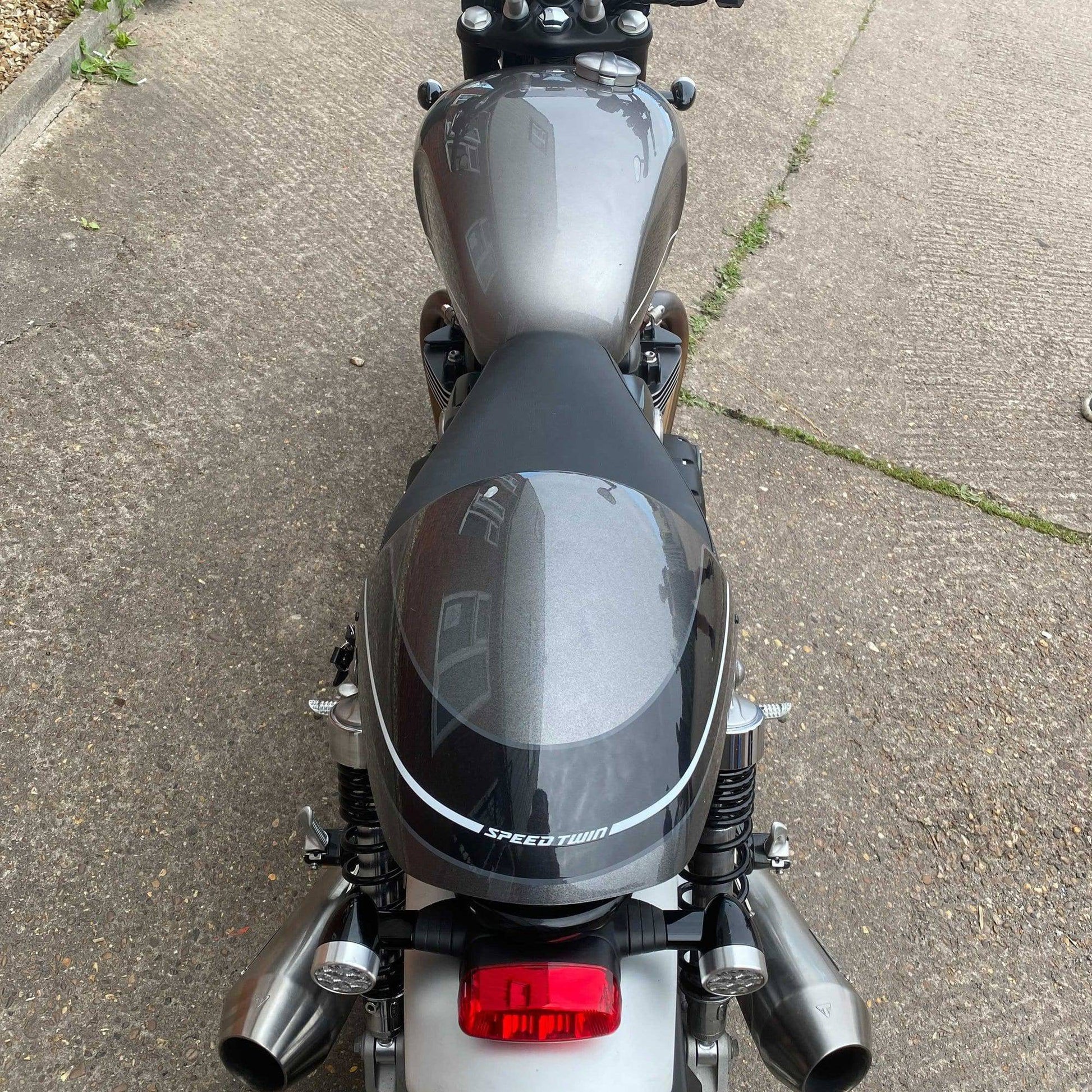 Seat Cowl | Matt Storm Grey Scheme | Triumph Speed Twin 2021> - Bikerr