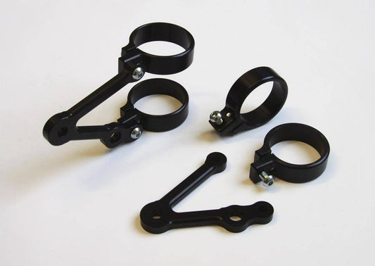 Short Headlight Brackets With Indicator Holes & Clamps(Diameter:41mm) - Bikerr