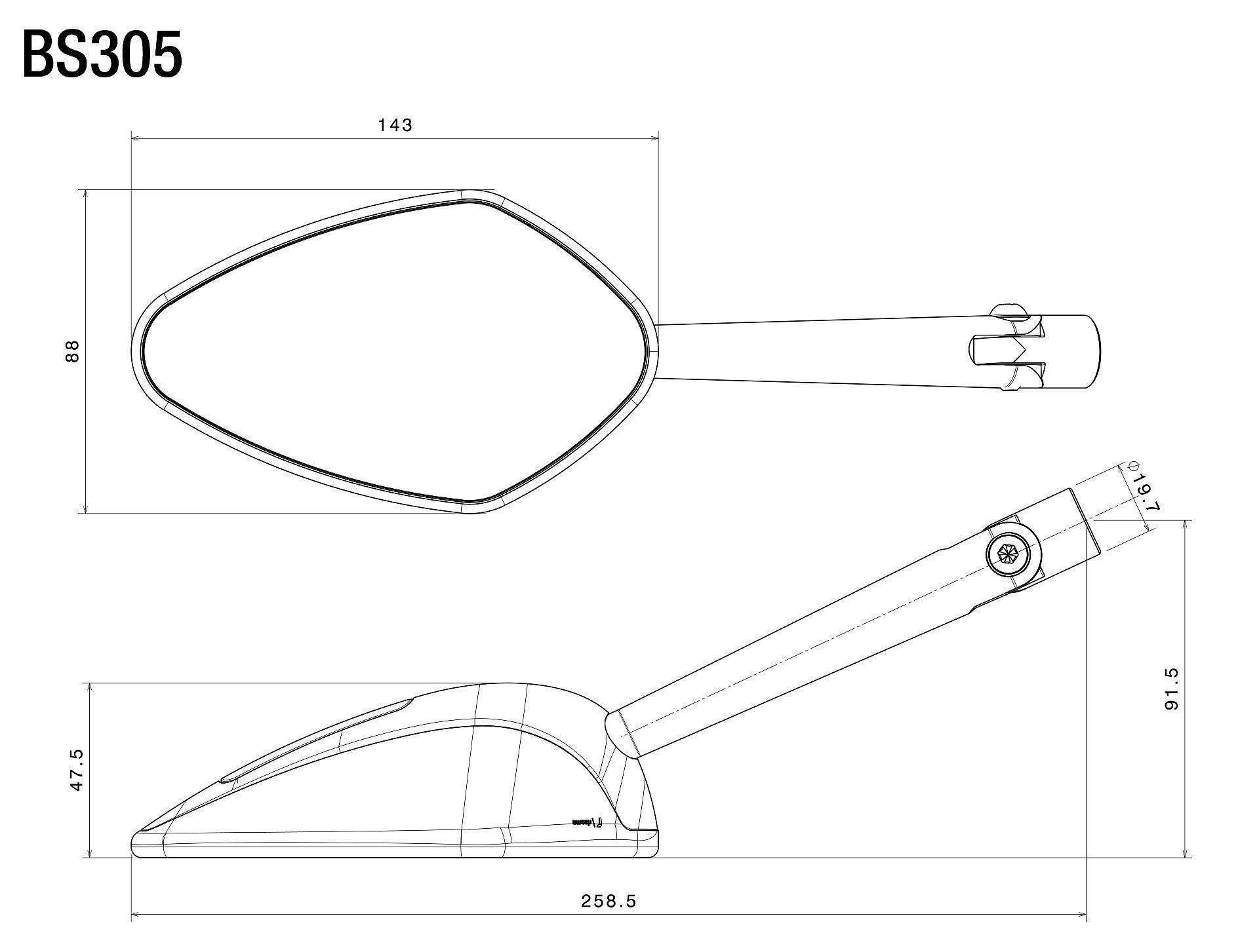 Veloce L Sport Mirror - Bikerr