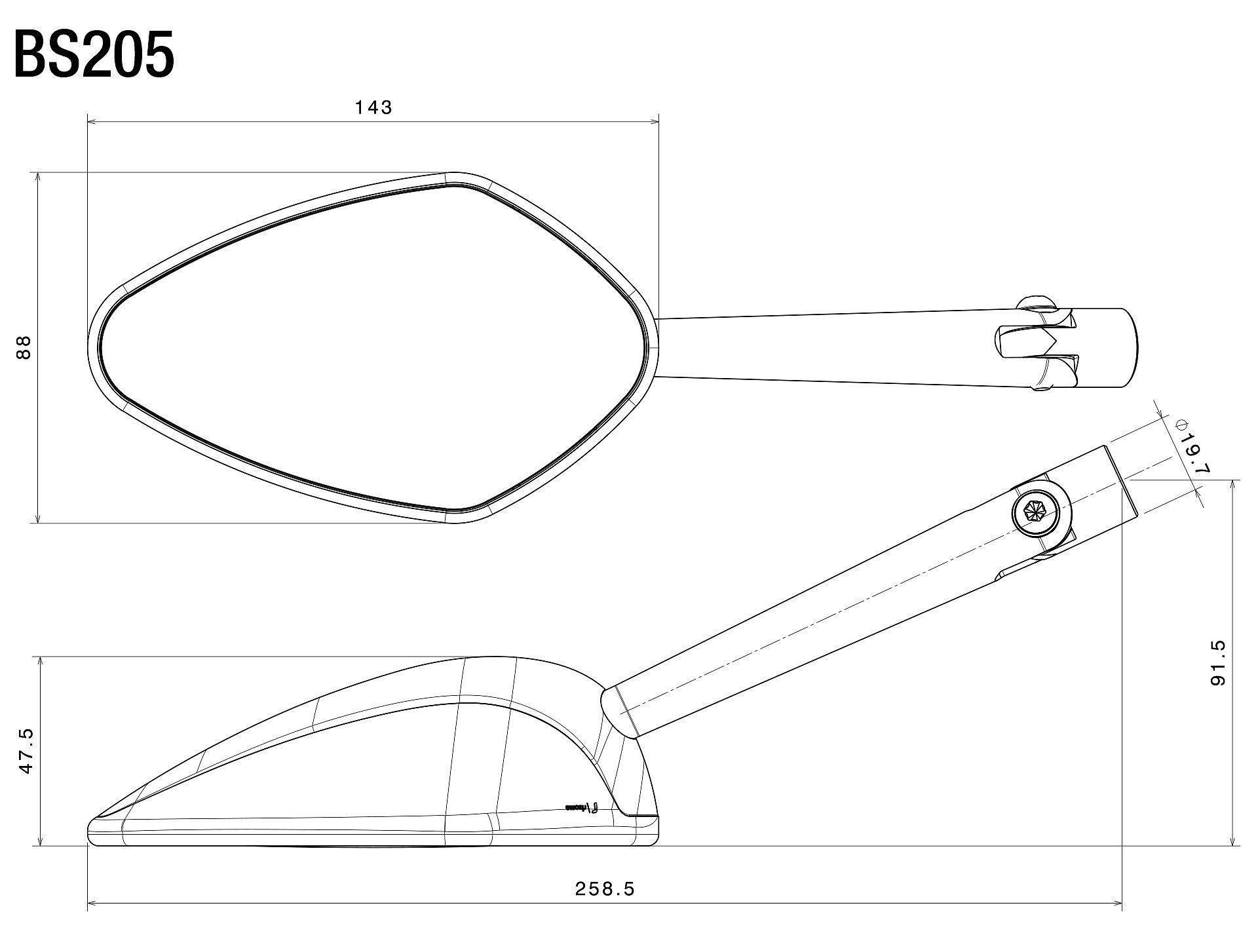 Veloce Sport Mirror - Bikerr
