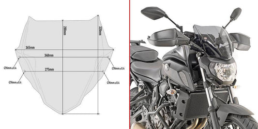 Windshield Smoke for Yamaha MT-07 - Bikerr